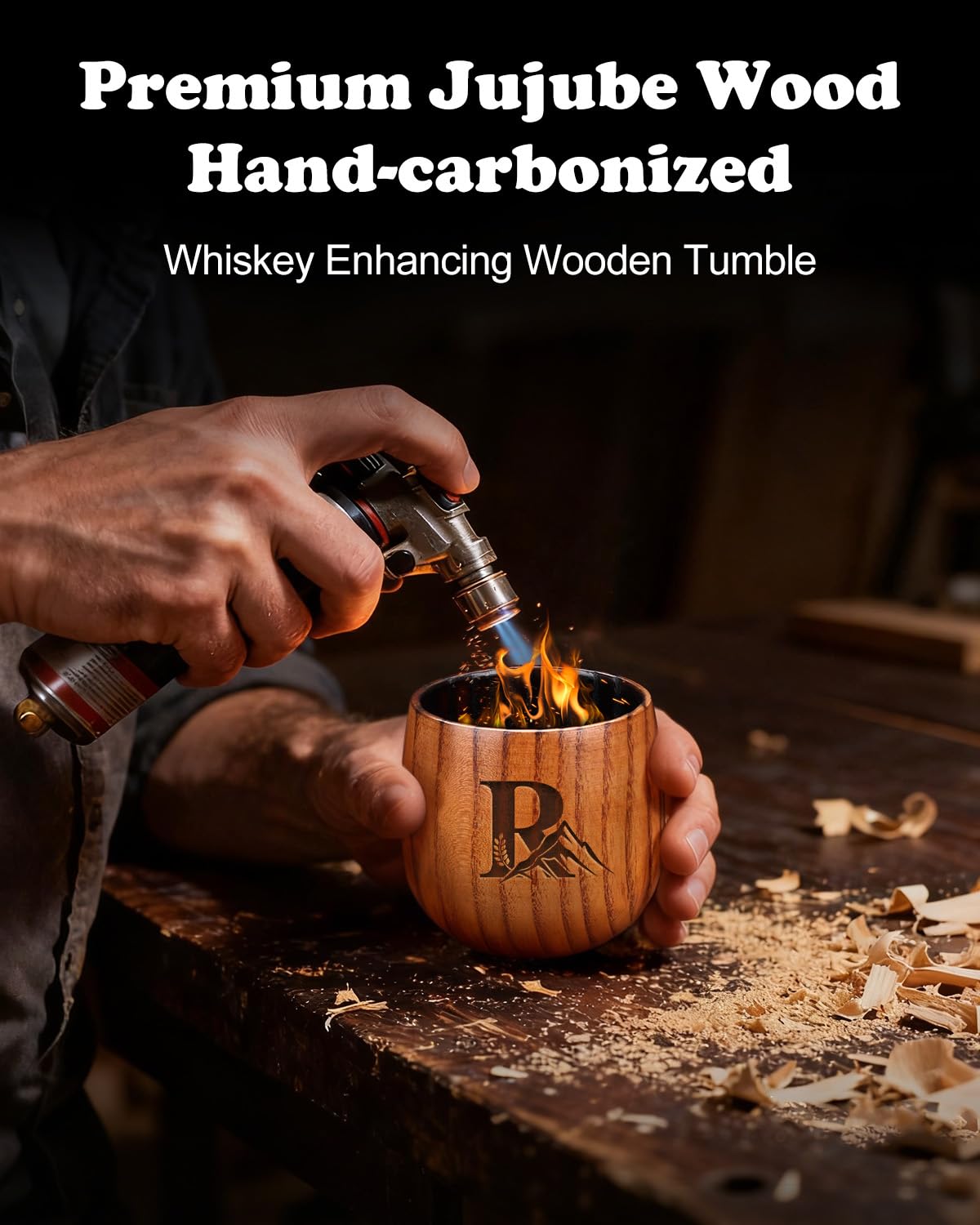 Argefkeen Ergonomic wooden cup designed for comfortable grip during sipping