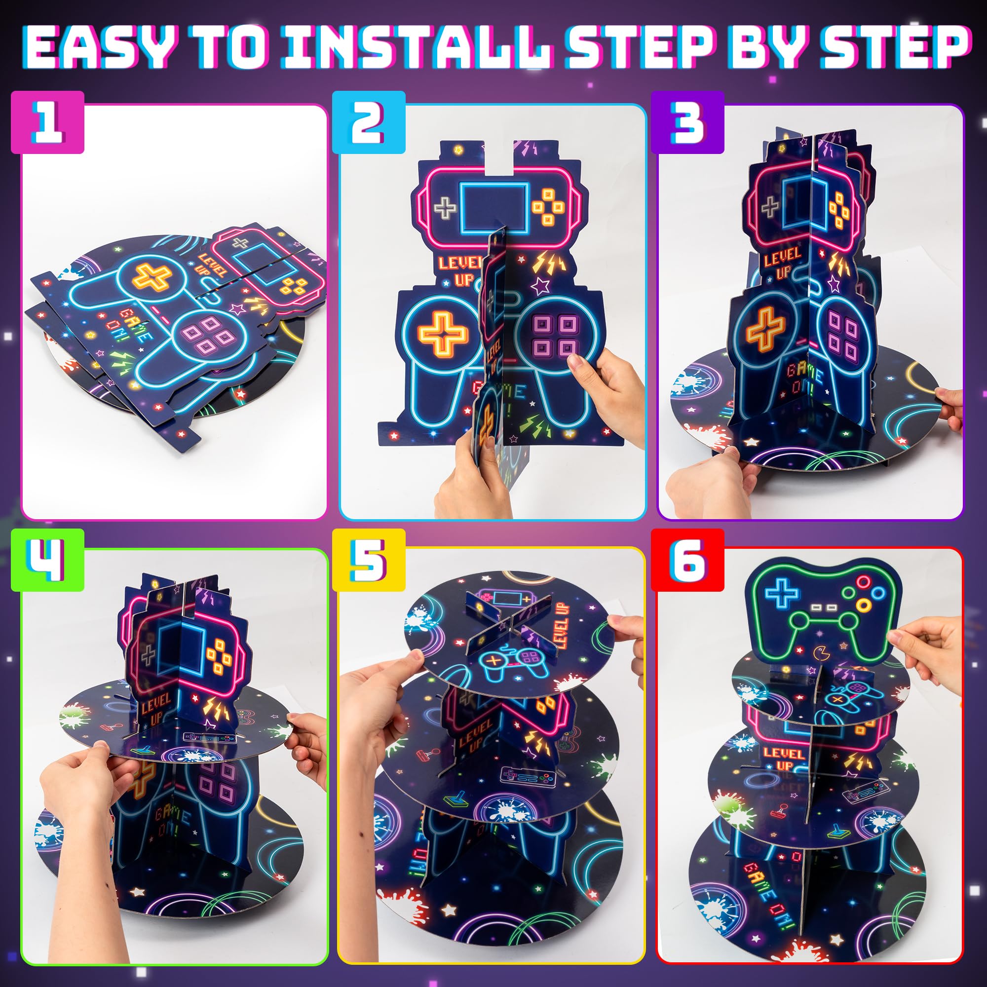 ArianQicult video game pattern print on vibrant blue board