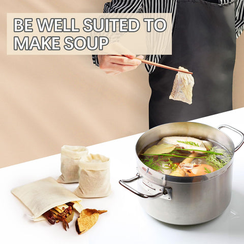 ARKBAODAN tea bags with drawstring, reusable for loose-leaf brews