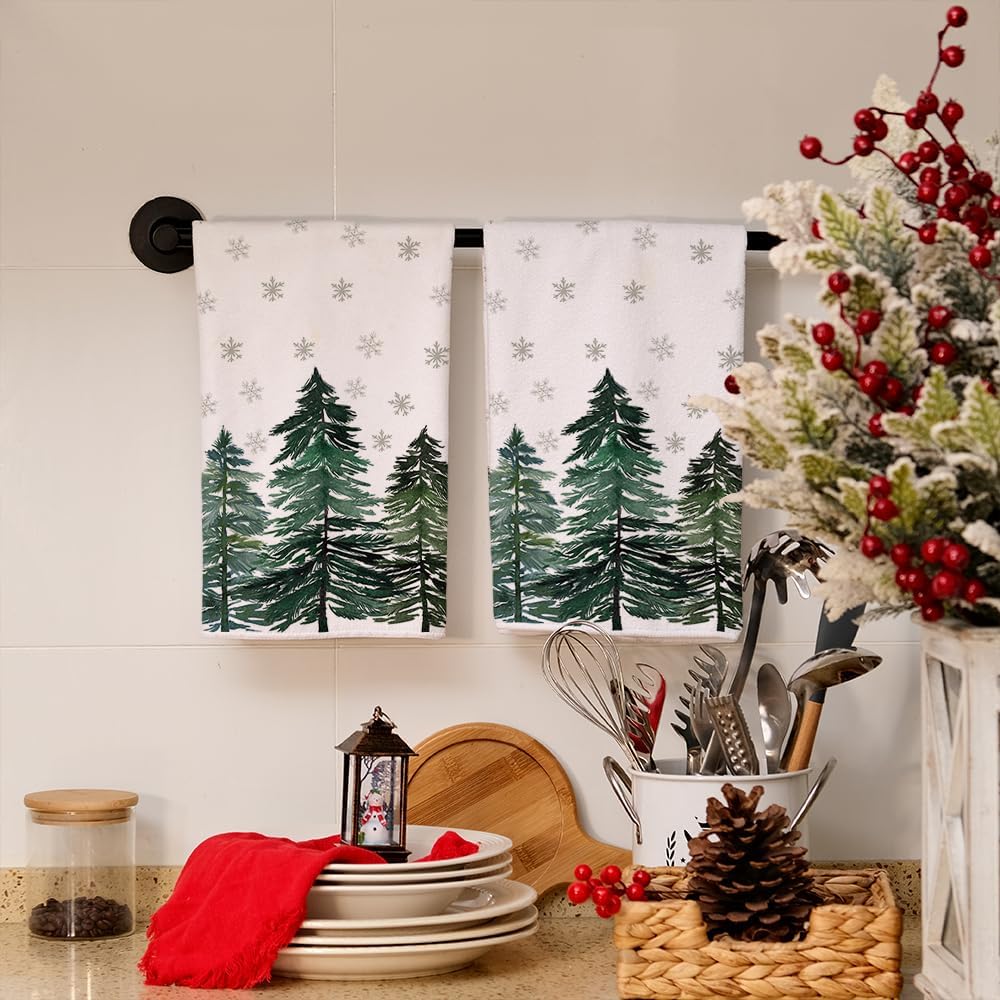 ARKENY towel with snowflake pattern enhances winter kitchen decor and drying