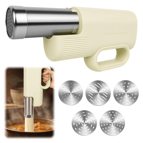 Aroeally 5-in-1 pasta maker front view highlights compact home kitchen design for easy storage.