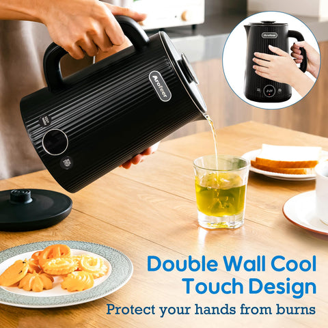 Arofeer keep-warm function preserves the chosen temperature for later cups.
