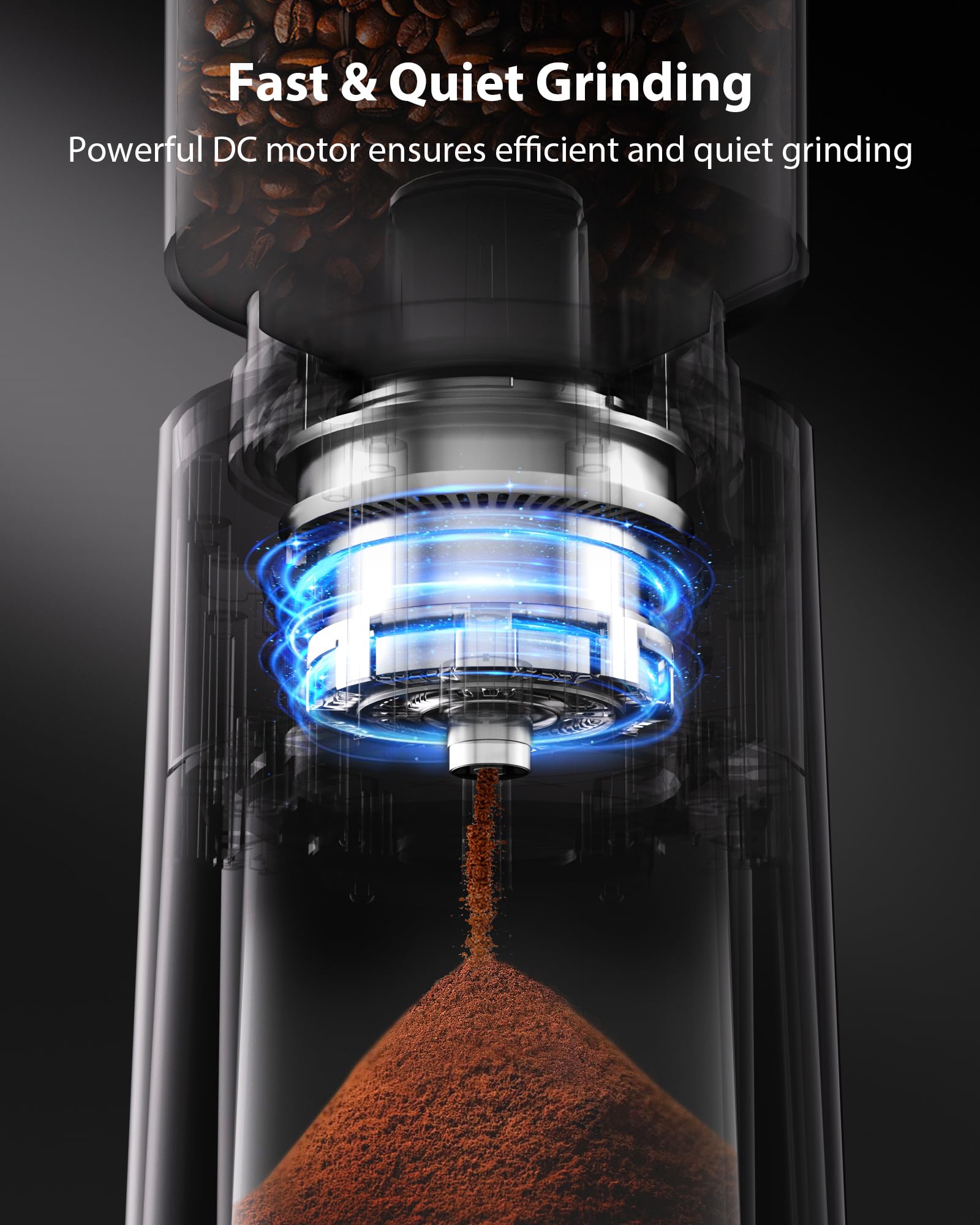 Aromaster DC motor adds quiet operation for home use.