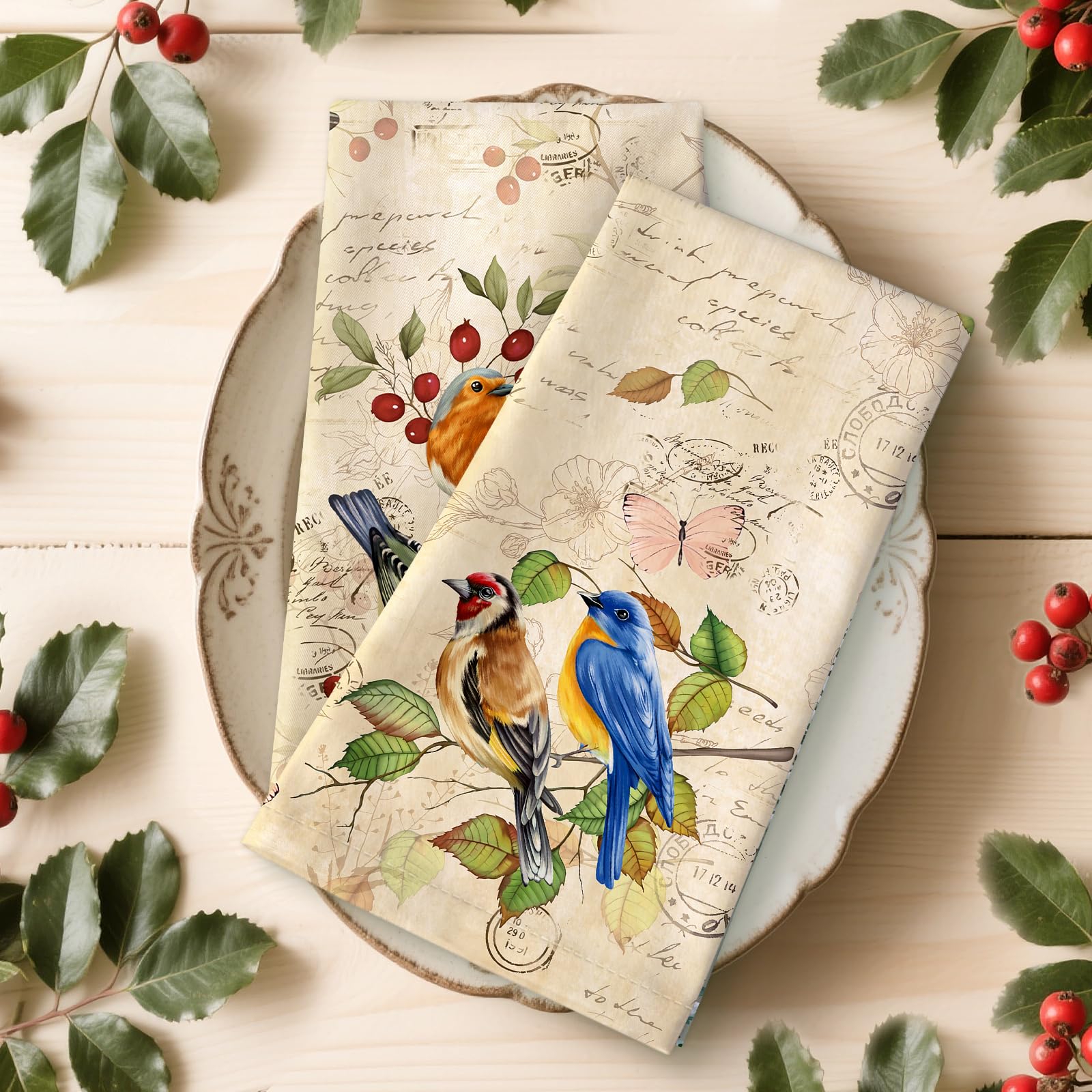 Arquiel bird design kitchen towel for quick drying and everyday use.