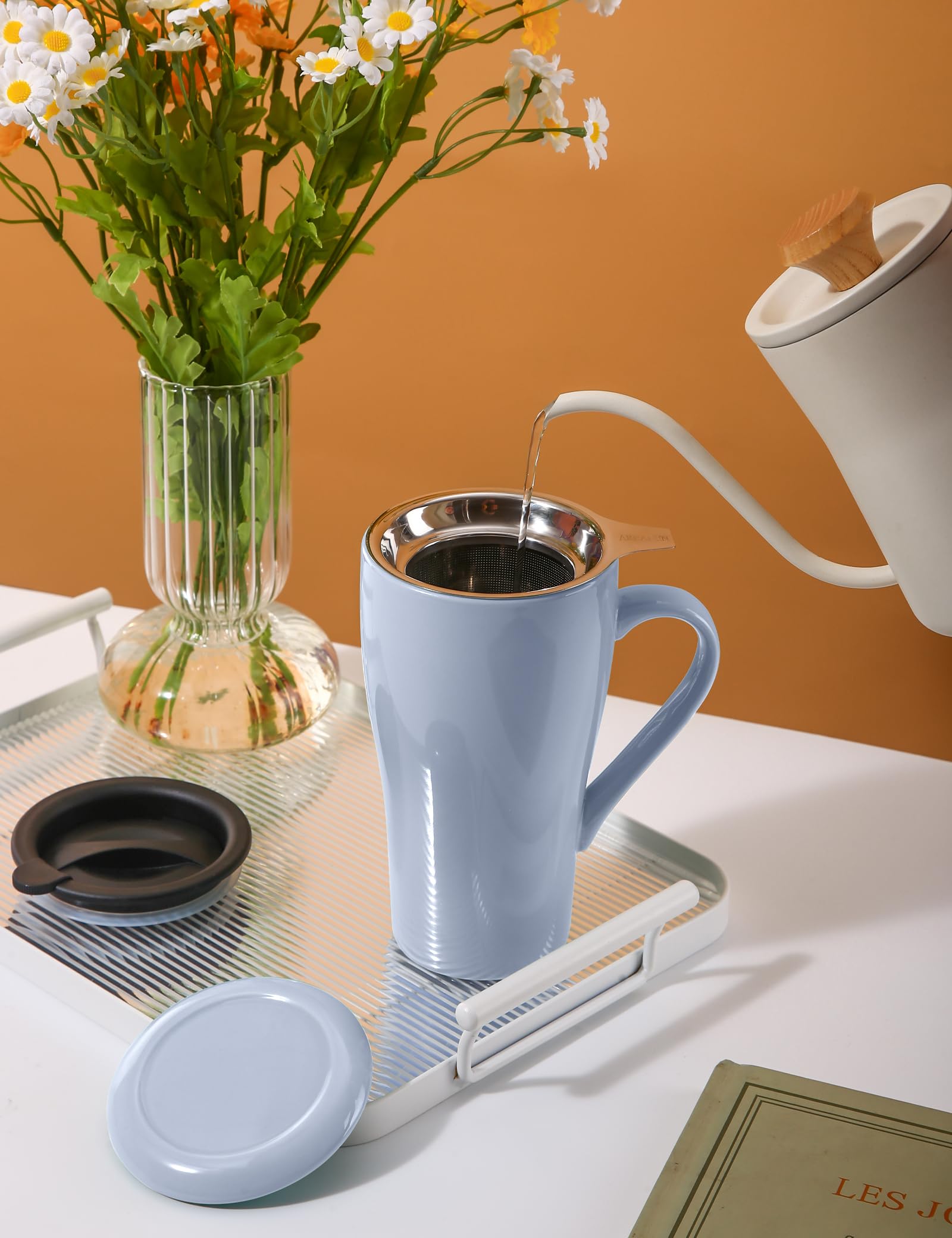 ARRADEN 18oz cup with ergonomic handle for comfortable daily brewing