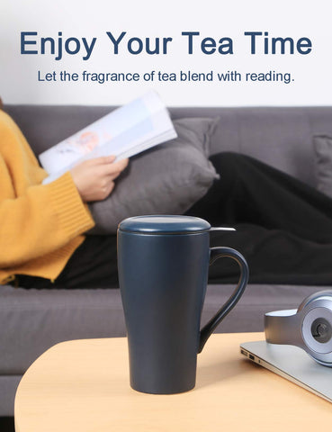 ARRADEN tea infuser removable filter makes clean brewing easy.