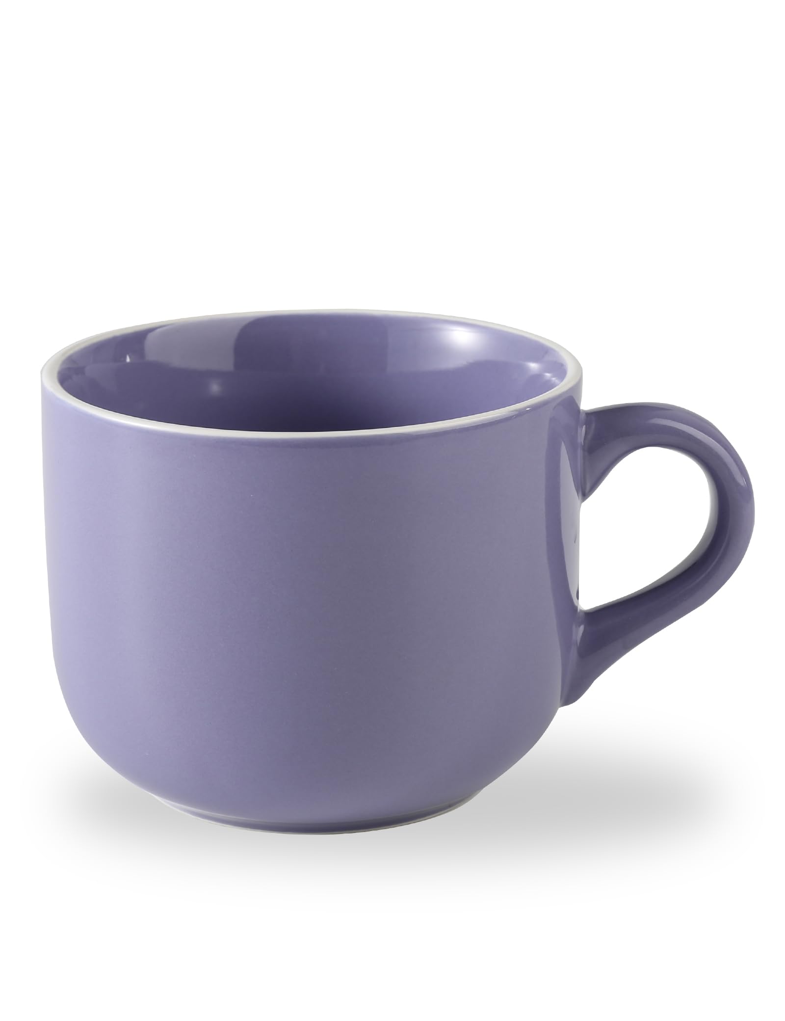 ARRADENS 21oz purple handle soup mug ideal for hearty servings.