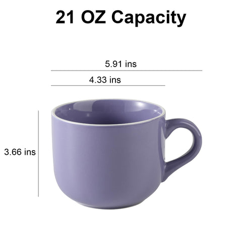 ARRADENS gift-ready purple soup mug for housewarmings and celebrations.