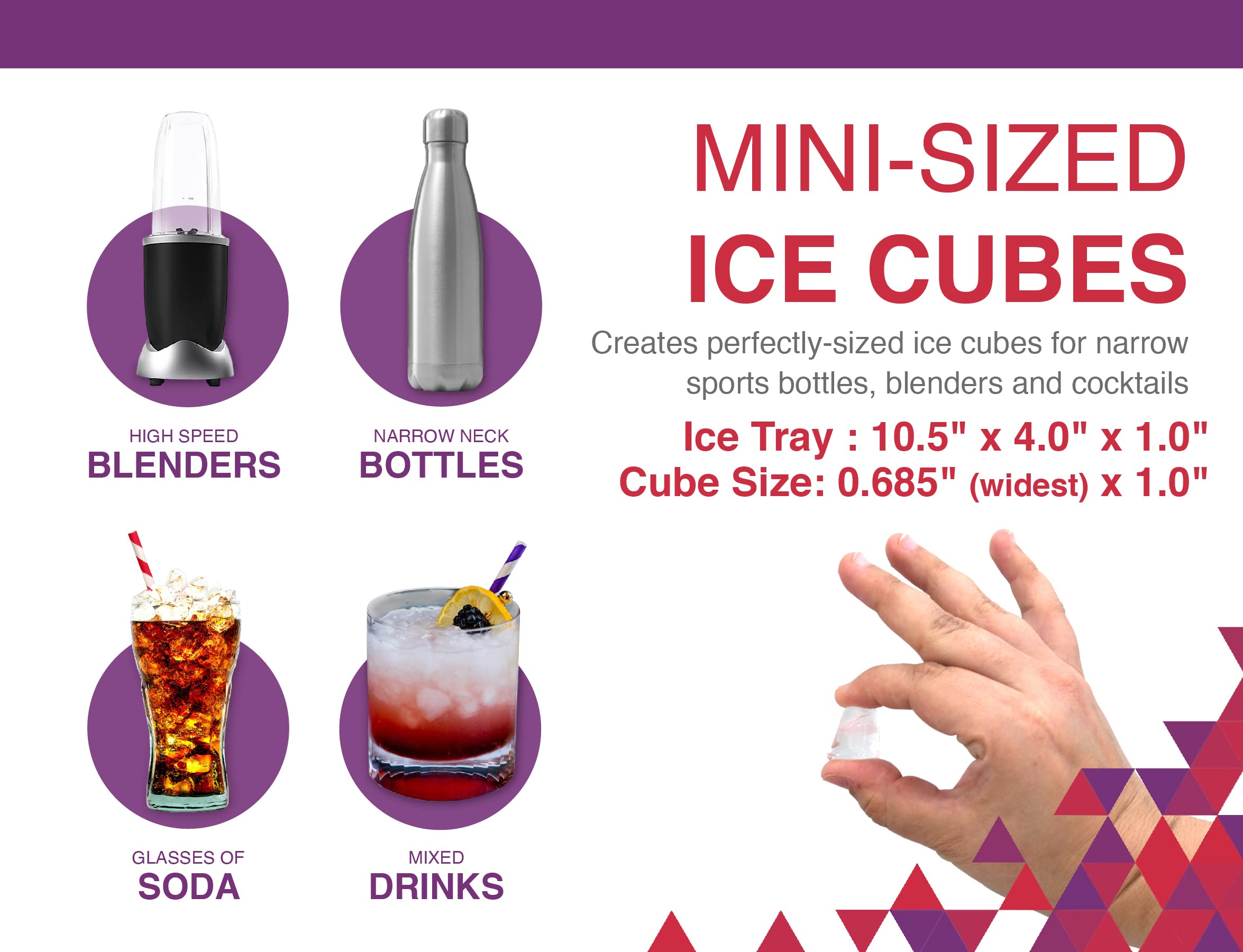 Arrow Home Products easy-release ice cubes pop out with a twist.