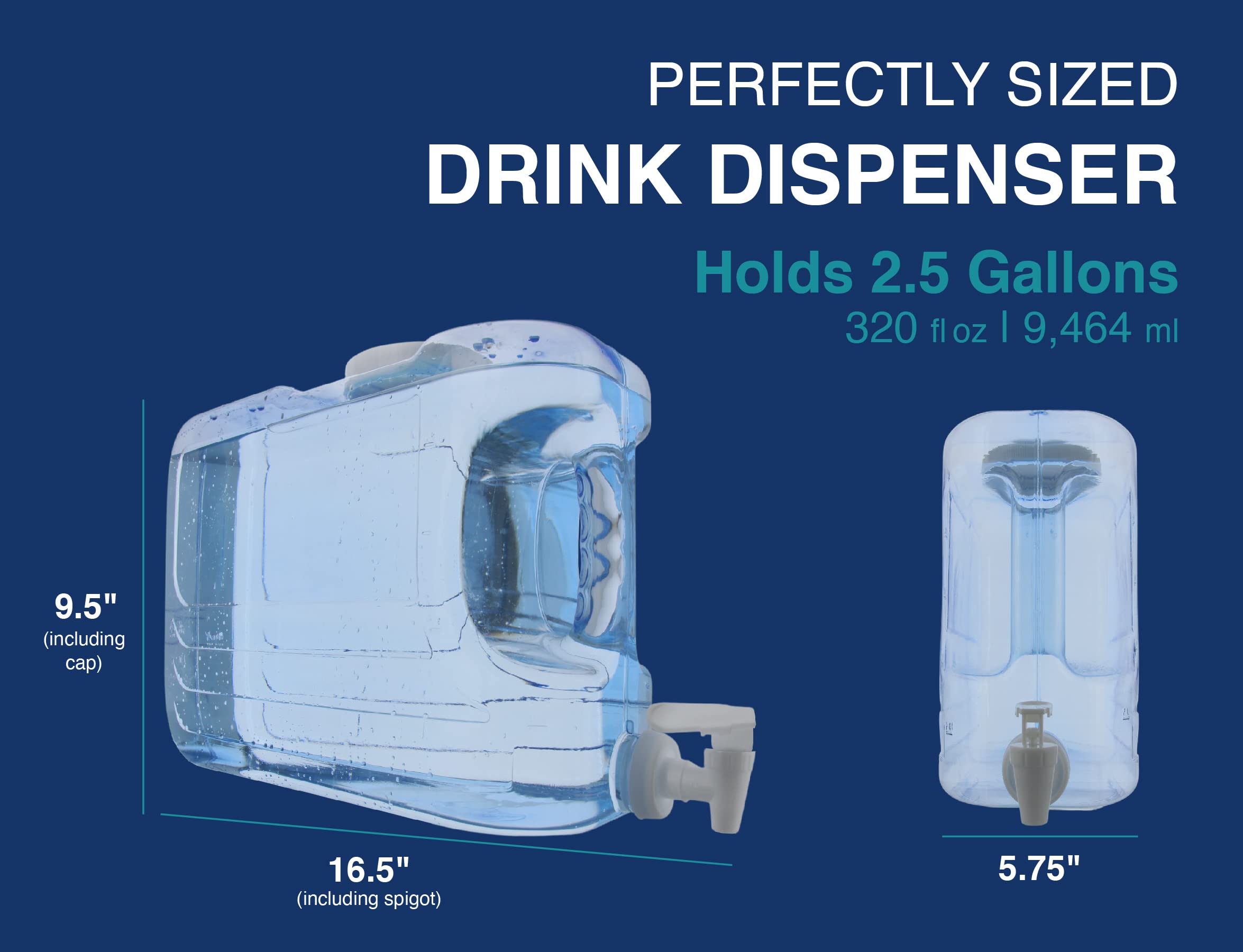 Arrow Home Oasis dispenser versatile with water, iced tea, juice, or lemonade.