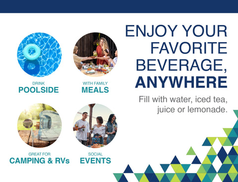 Arrow Home Oasis dispenser wide opening makes filling and ice addition effortless.