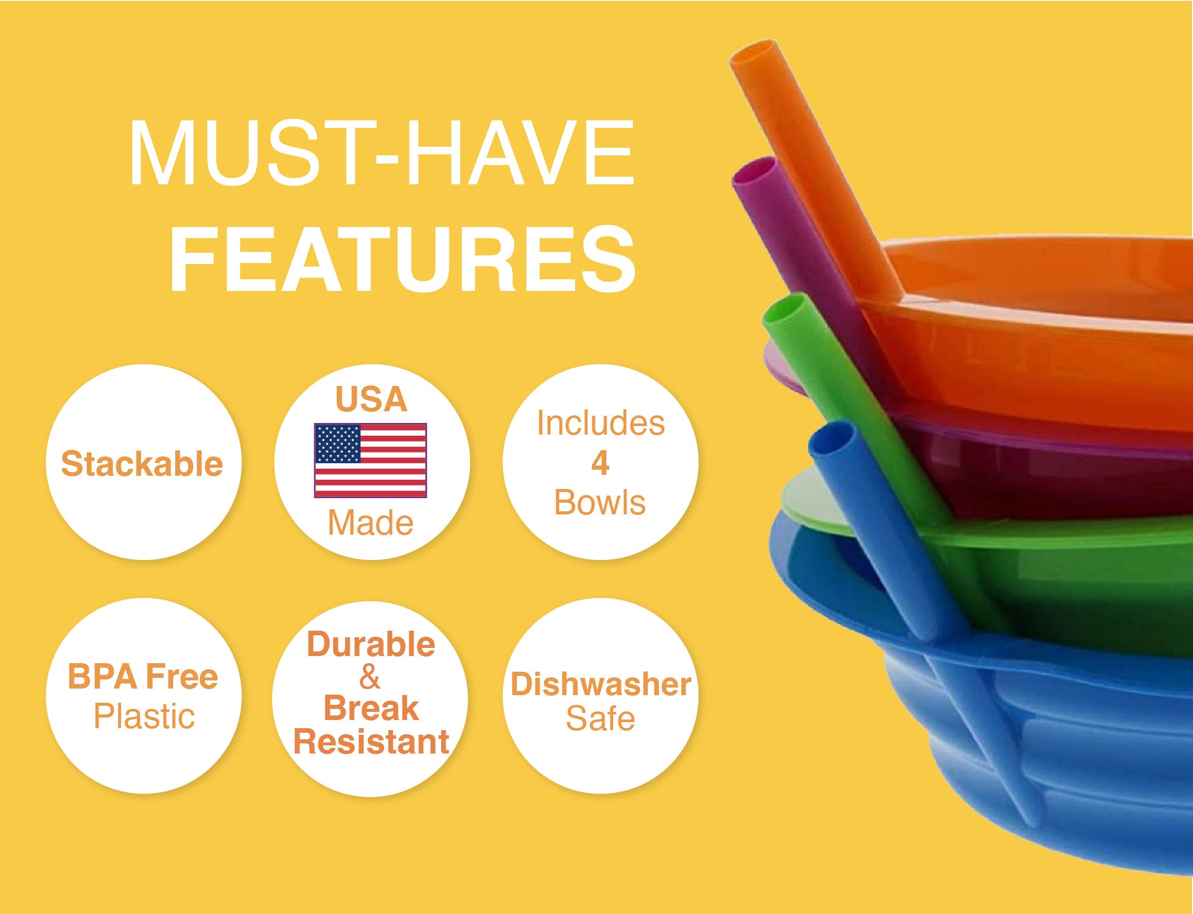 Stackable Arrow sip-a-bowl 22oz design for tidy pantry storage