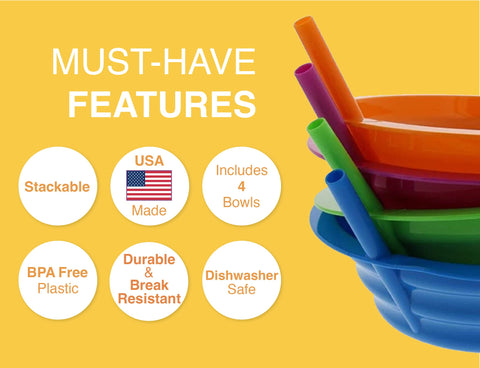 Stackable Arrow sip-a-bowl 22oz design for tidy pantry storage