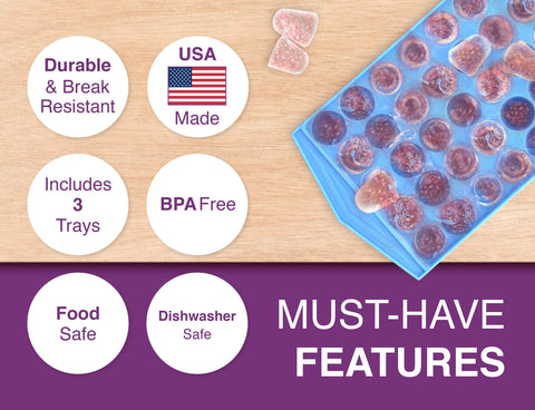 Arrow Home Products stackable trays save freezer space with built-in lugs.