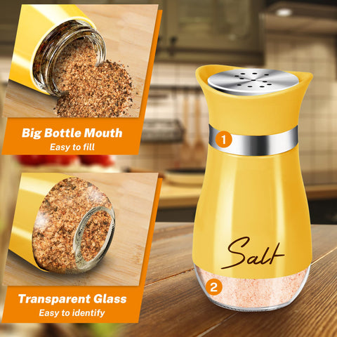 Arrozon compact 4 oz shakers keep counters neat and uncluttered.