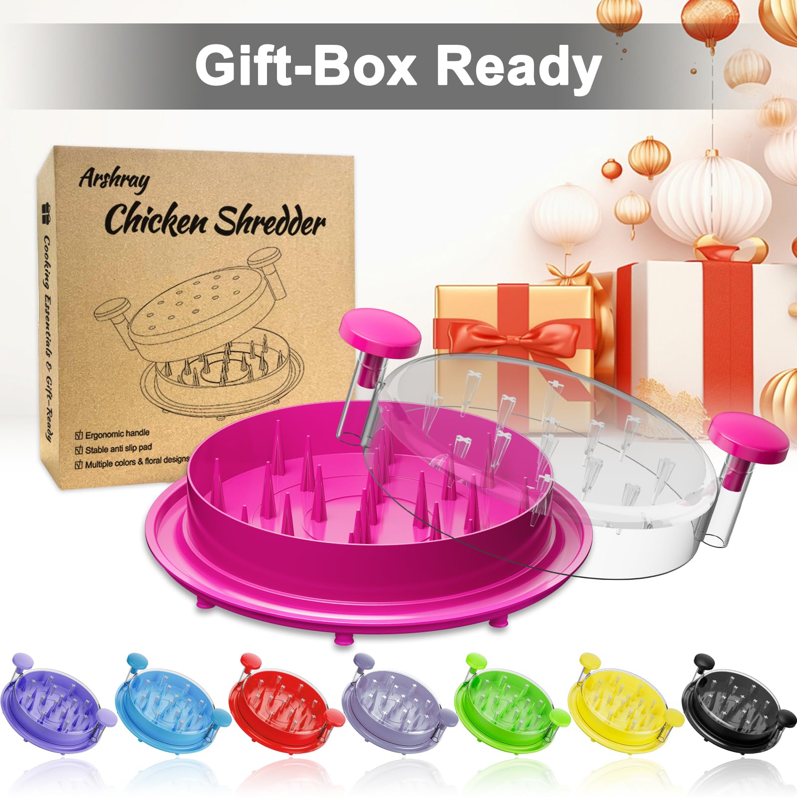 Arshray pink color model adds brightness to your kitchen while shredding.