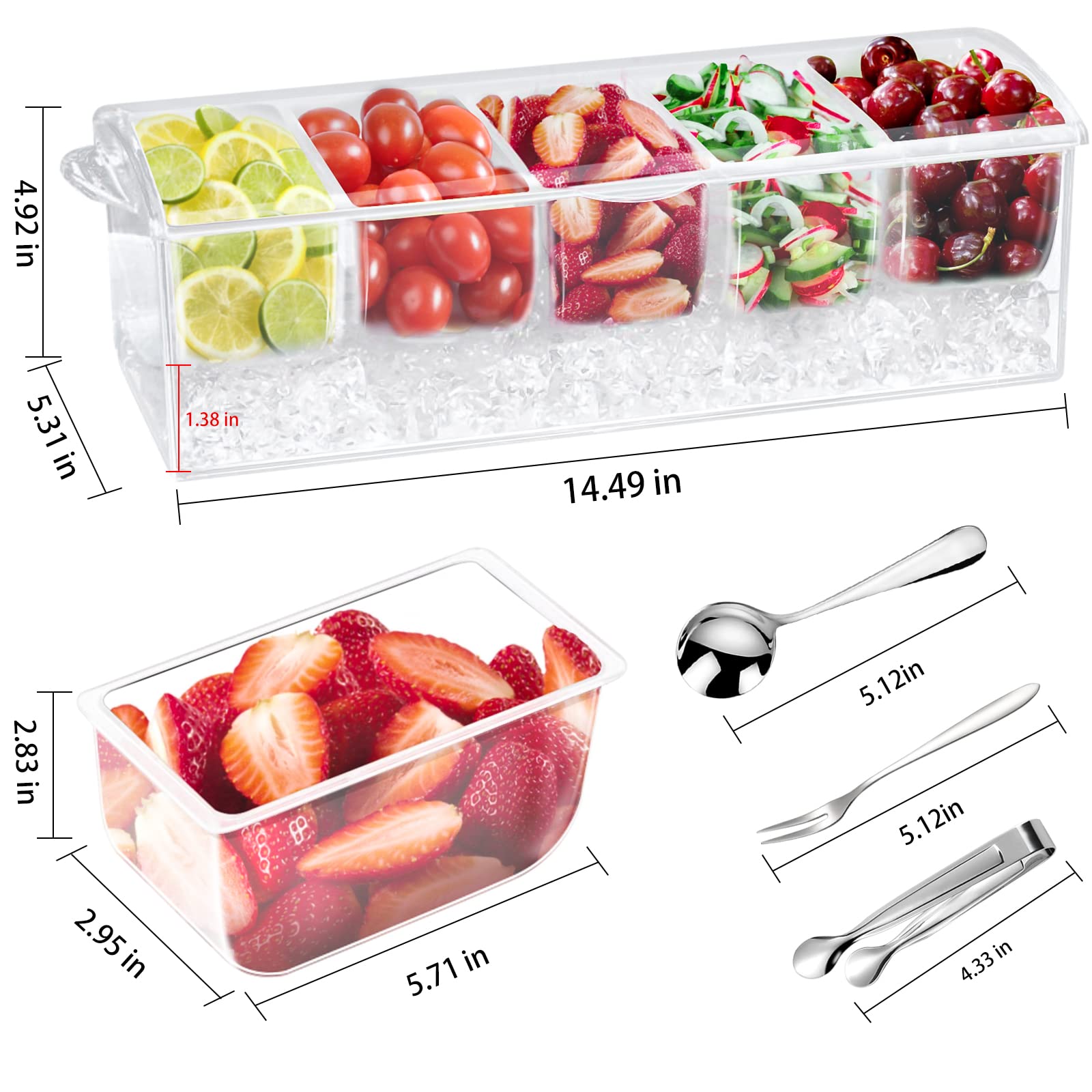 ARSTPEOE condiment tray lid protects food from germs and dust.