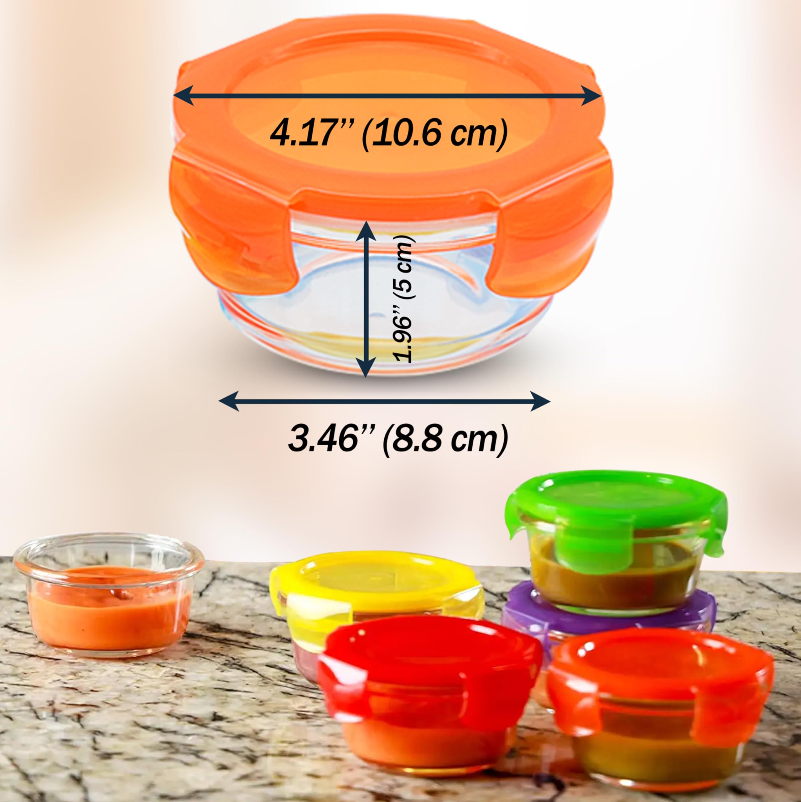 ARSUK dishwasher-safe glass container for easy cleanup after meals