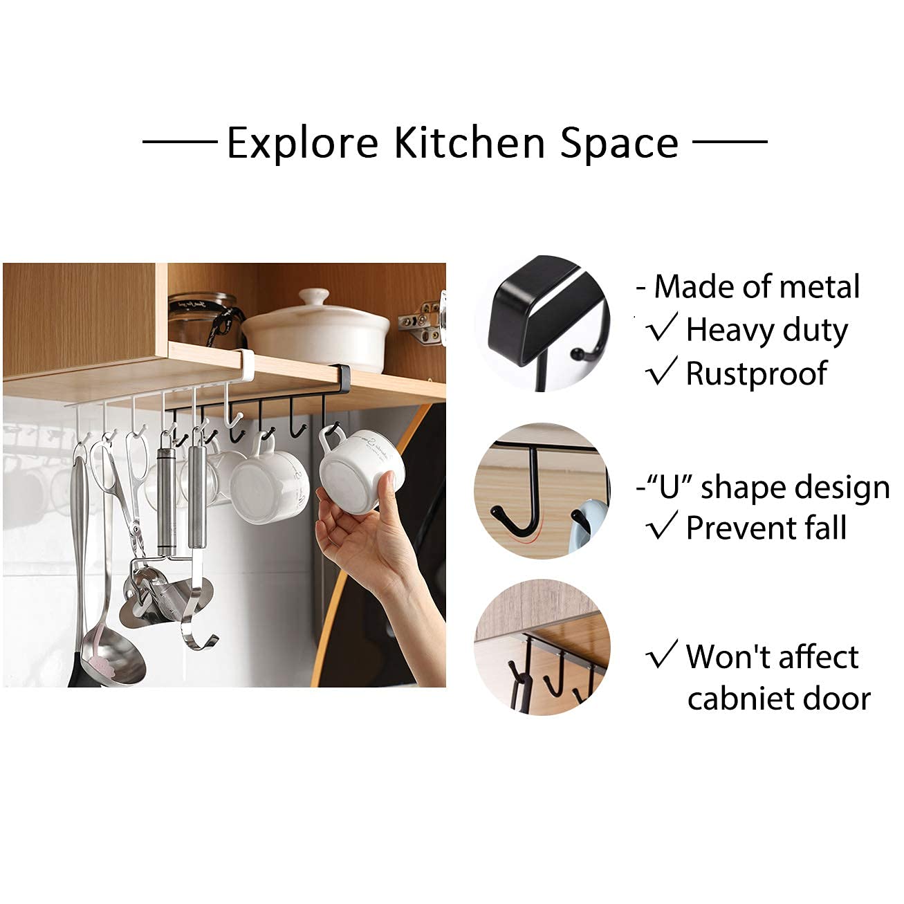 Art Secret easy-access under-cabinet storage for mugs and small items