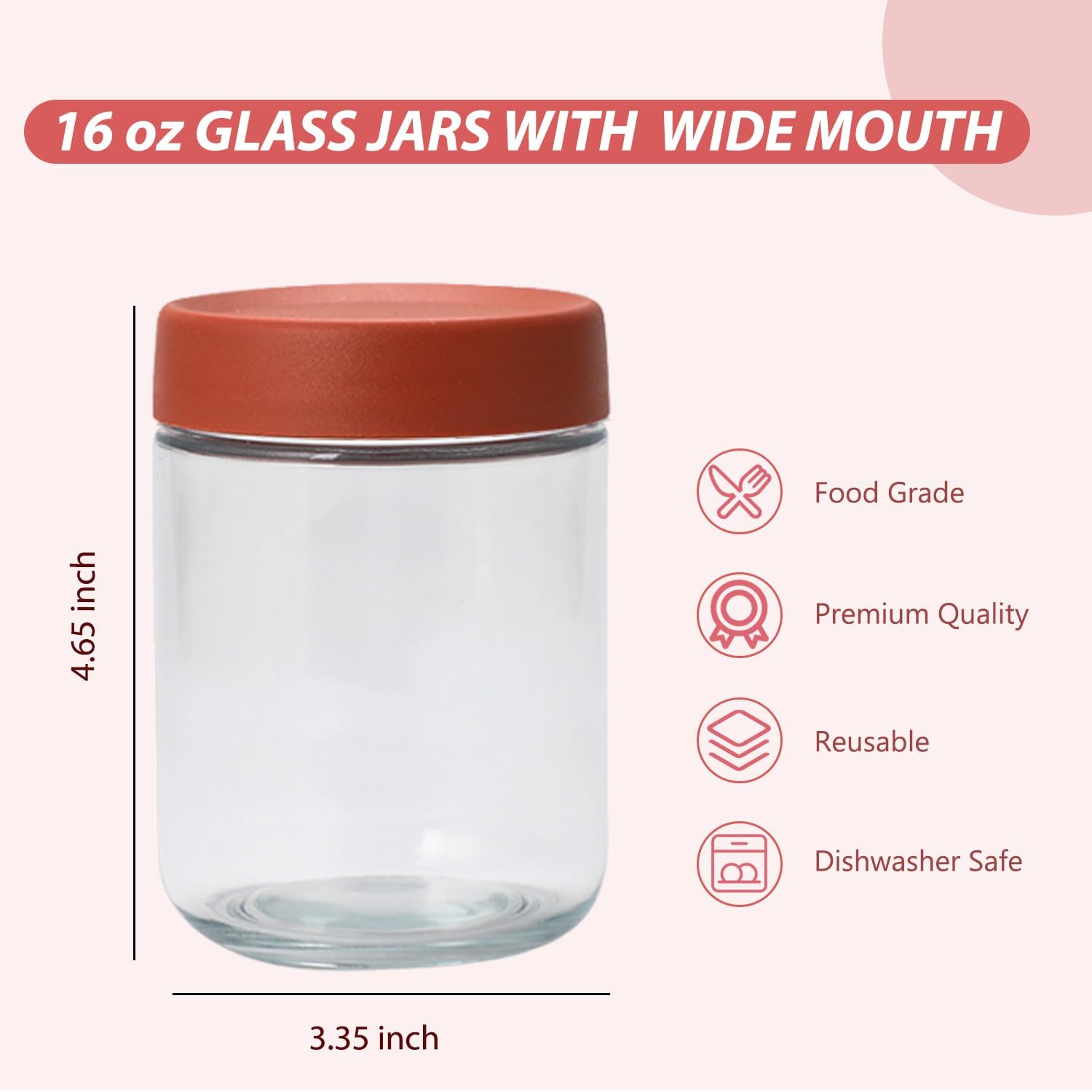 Artcochan glass jar with airtight lid for secure yogurt storage on the go