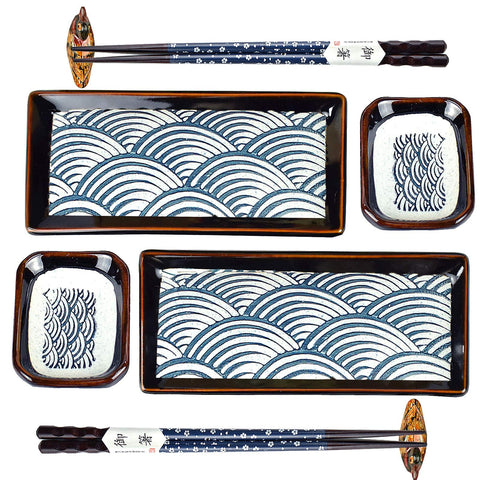 Artcome 8-piece sushi plate set main plates for elegant dining