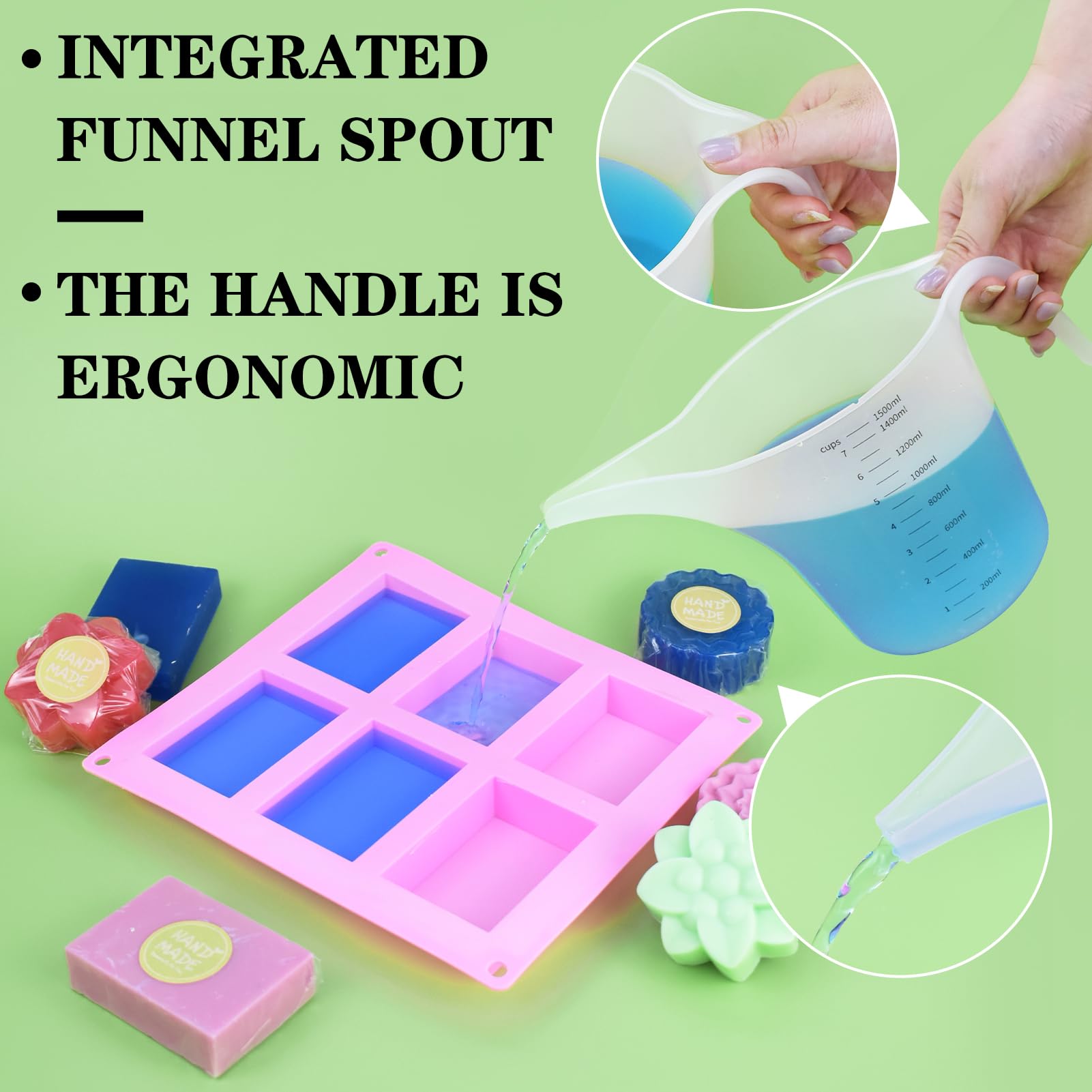 Artcome BPA-free, chemical-resistant pitchers suitable for painting and crafts.