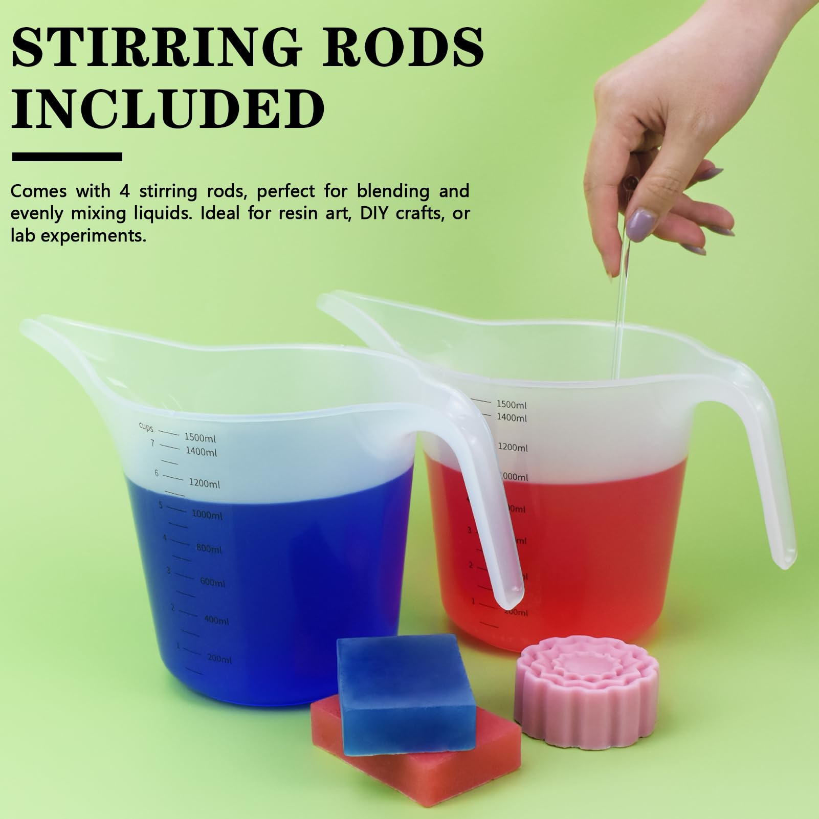 Artcome durable BPA-free plastic pitchers for daily crafting use.