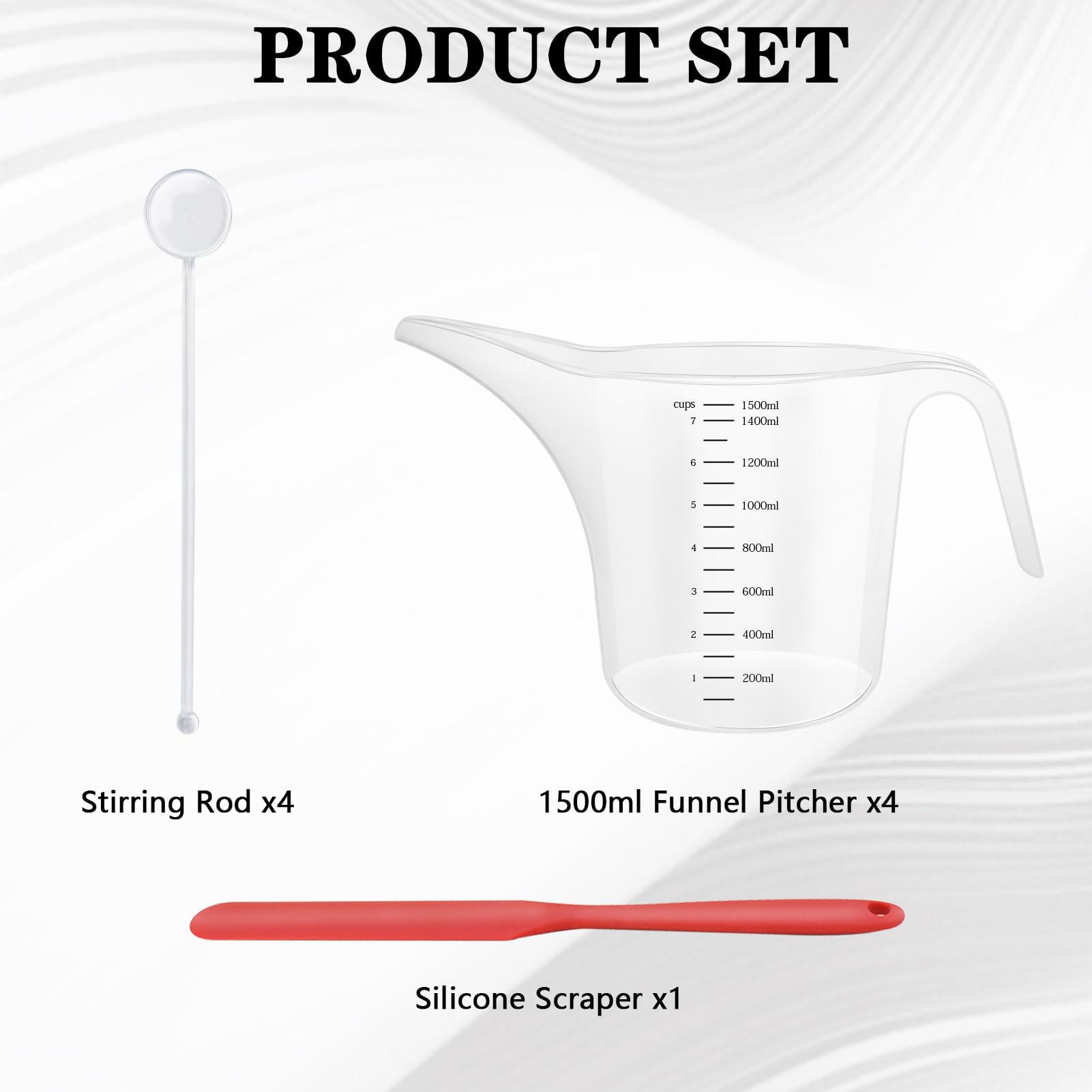 Artcome long-spout pitcher enabling controlled pours into small molds.
