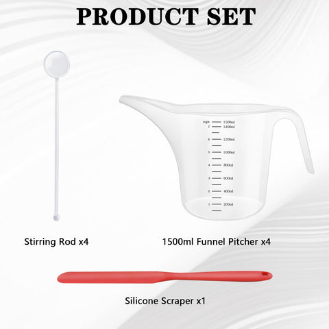 Artcome long-spout pitcher enabling controlled pours into small molds.