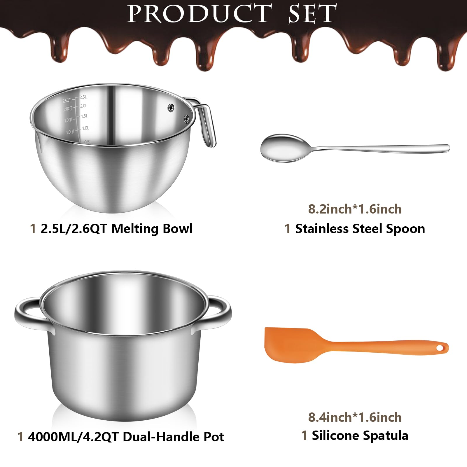 Artcome melting bowl with scale for precise ingredient measurement.