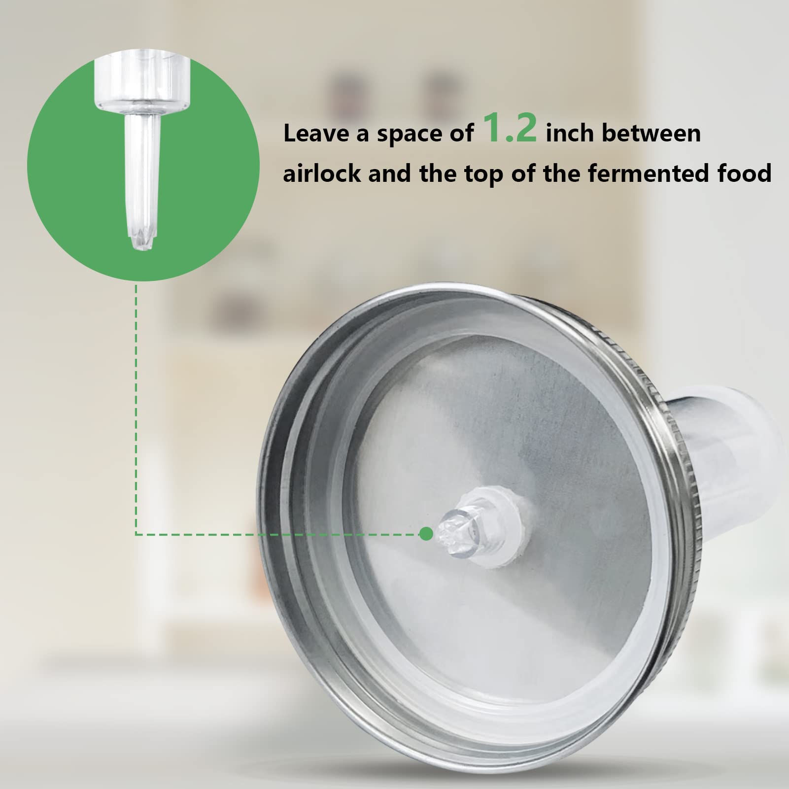 Artcome wide-mouth jar setup fits standard jars for easy use.