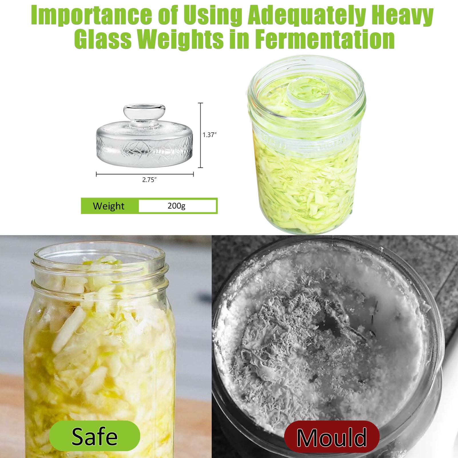 Artcome wide-mouth jar usage with these weights.