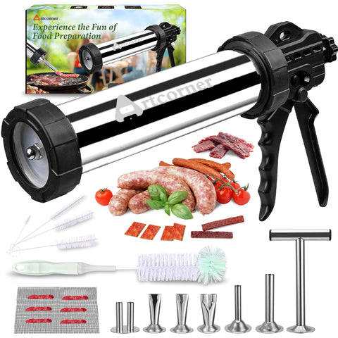 Artcorner Jerky Gun with large 2.5lb capacity for quick homemade jerky batches.