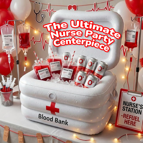 ArtCreativity Halloween blood bank decor adds spooky ambience to celebrations.