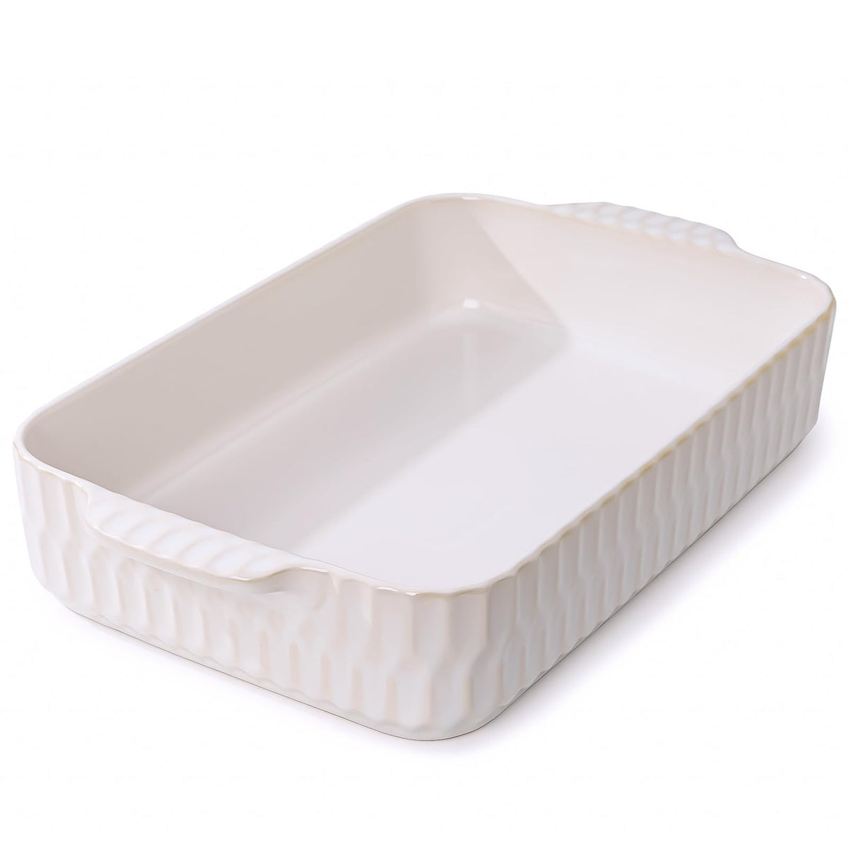 ArteBake 4.7QT casserole dish front view highlighting ample capacity for family lasagna