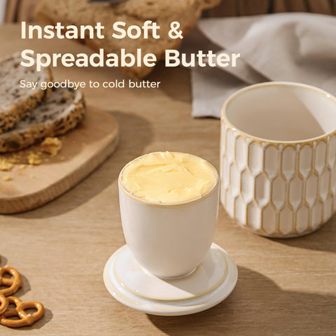 ArteBake butter crock lid and water line ready for use