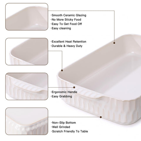 ArteBake oven-to-table ready baking pan showcases sturdy double handles