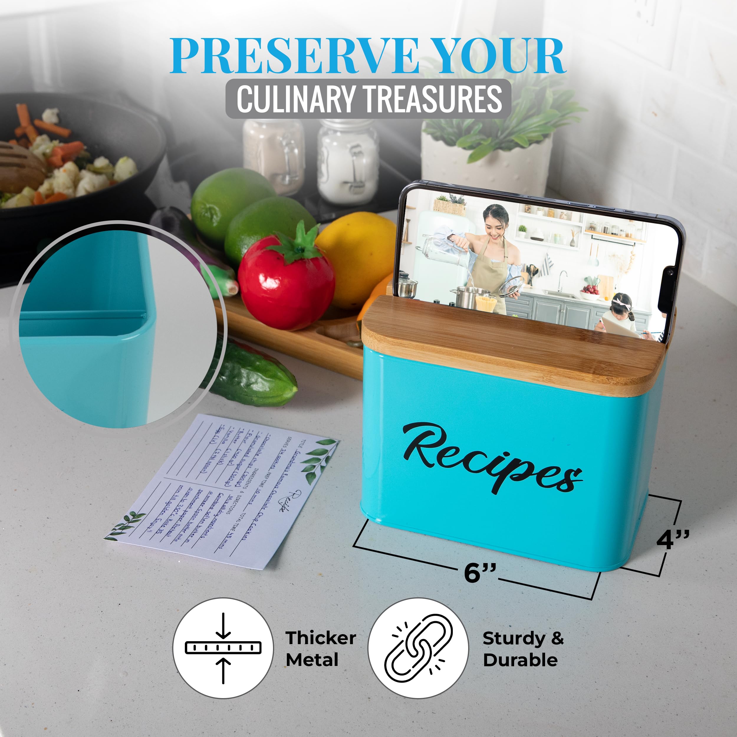 ArtEight includes 25 recipe cards for quick meal planning and organization.