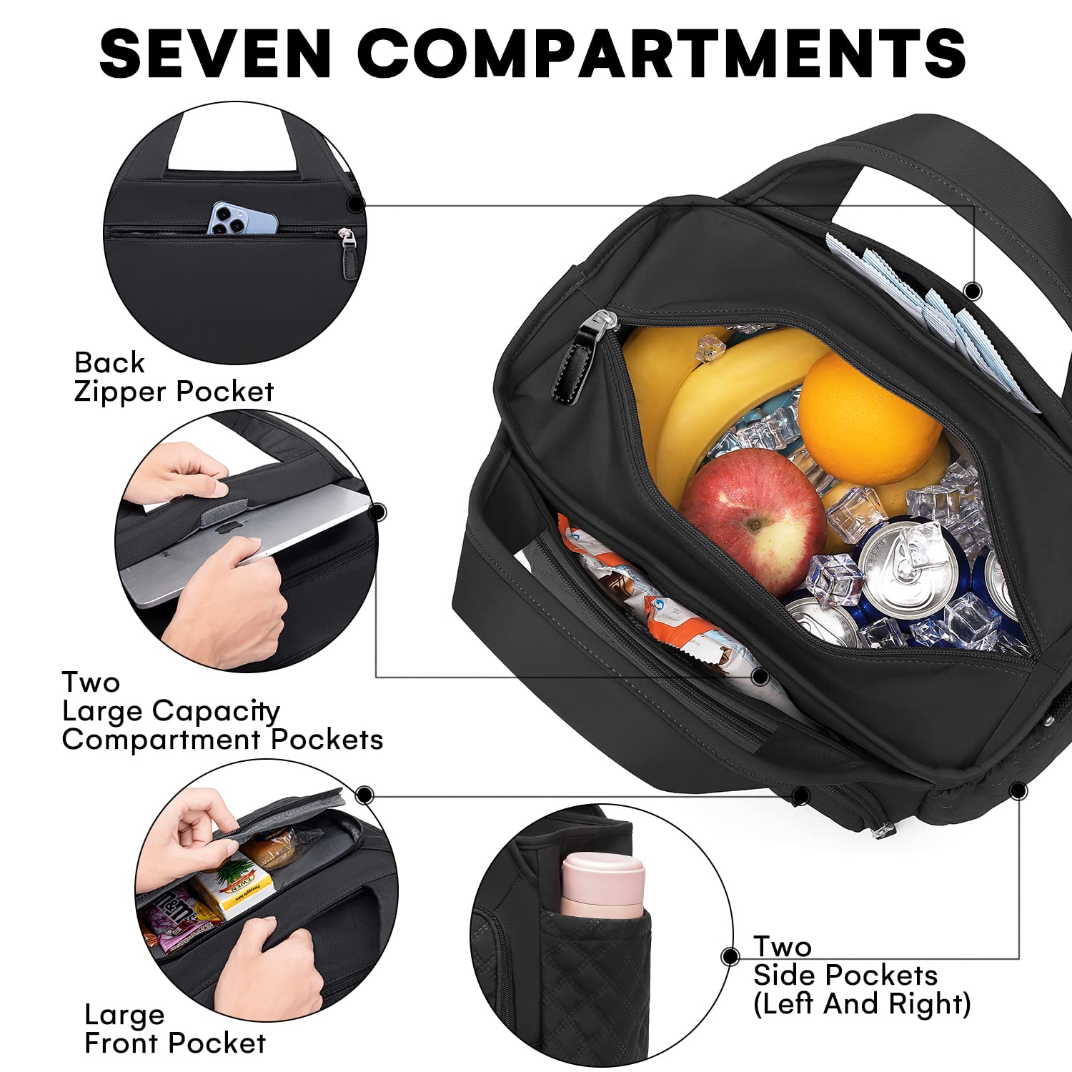 Artelaris leak-proof lunch bag closure ensures spill-free transport.