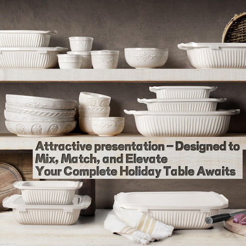 Artena serving dish with elegant ceramic finish is ideal for gifts.