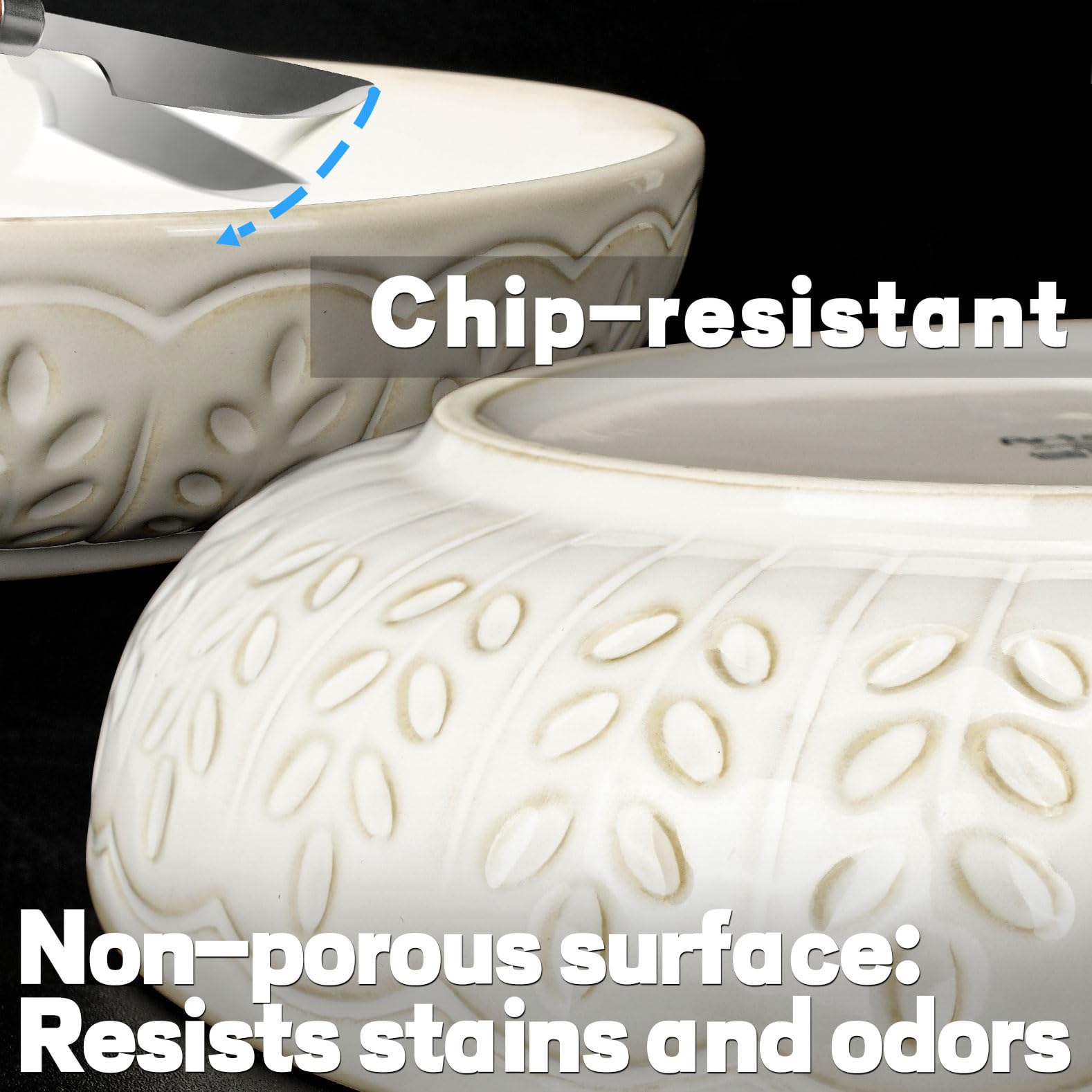 Artena Easy-clean glaze surface for quick cleanup.