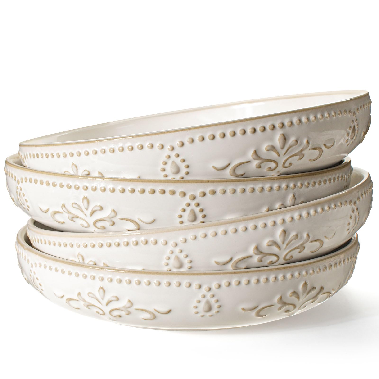 Artena pasta bowls 50oz set on table for family meals