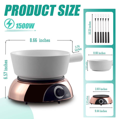 Artestia ceramic pot and forks dishwasher-safe for easy cleaning