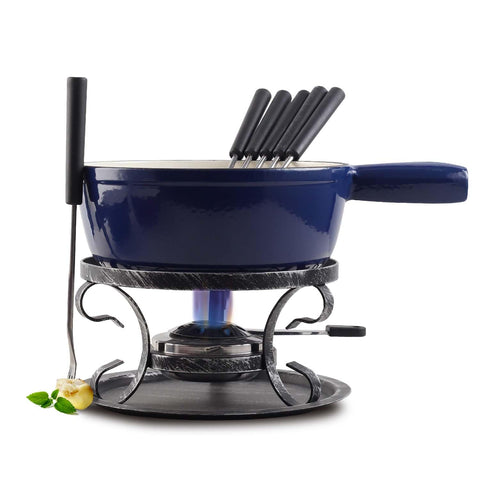 Artestia Swiss Fondue Set pot with even heat for smooth melting