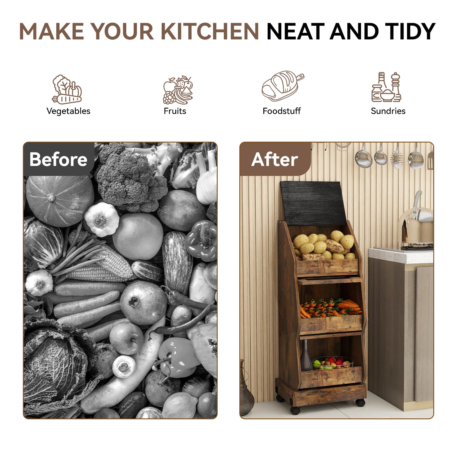 ARTETHYS versatile storage for vegetables, bread, or small pantry items.