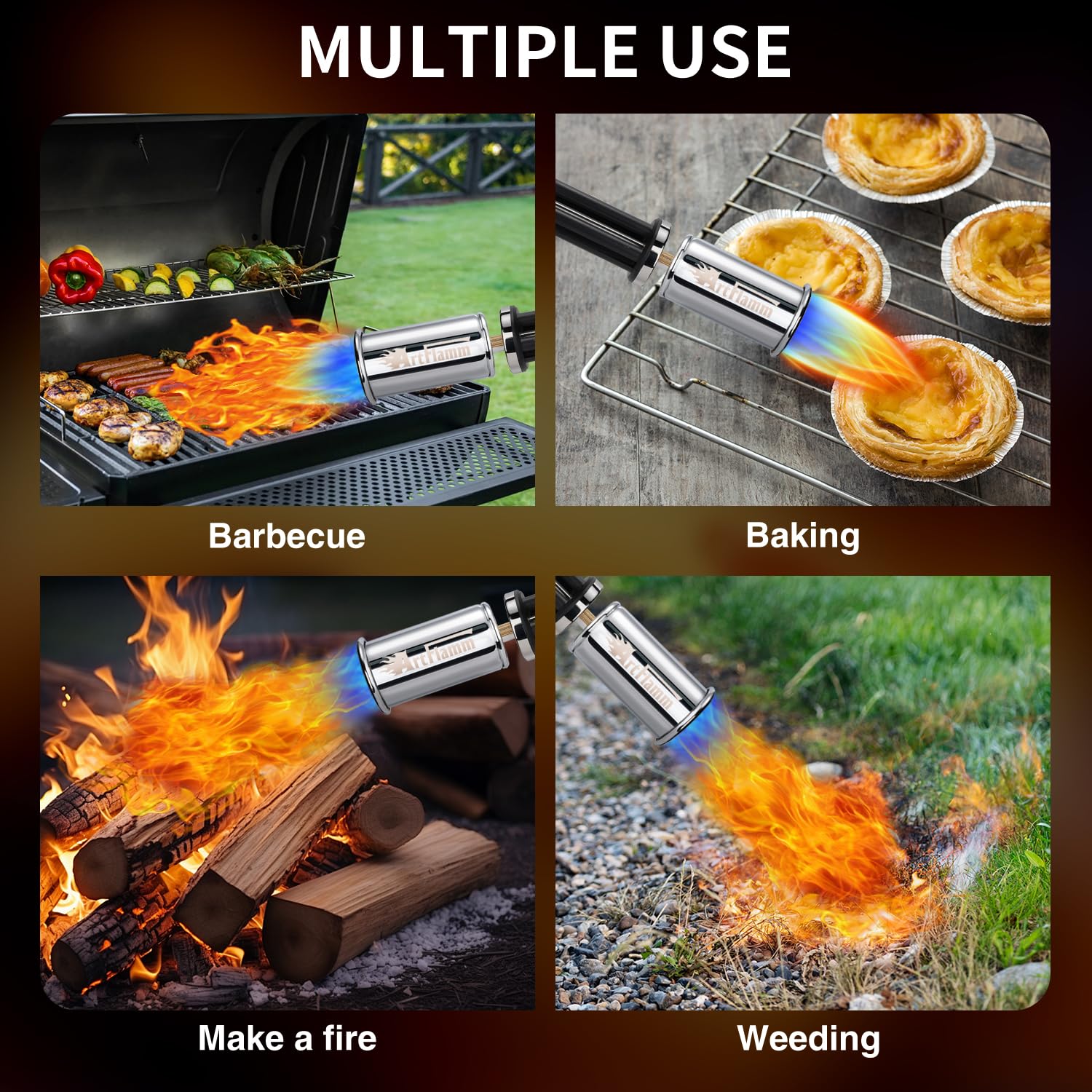 ARTFLAMM versatile torch for camping, bbq, and light welding tasks