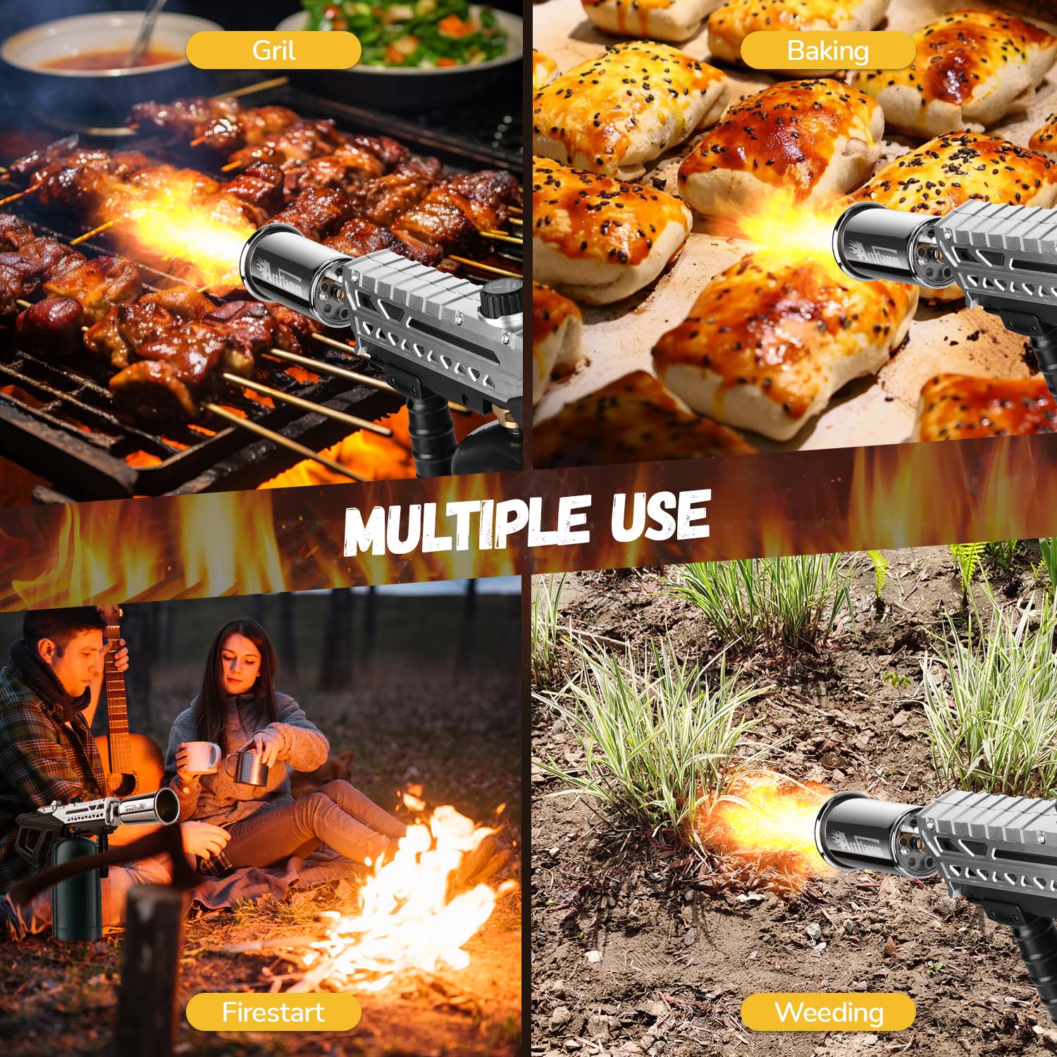 ARTFLAMM Torch Gun used outdoors for camping and fires.