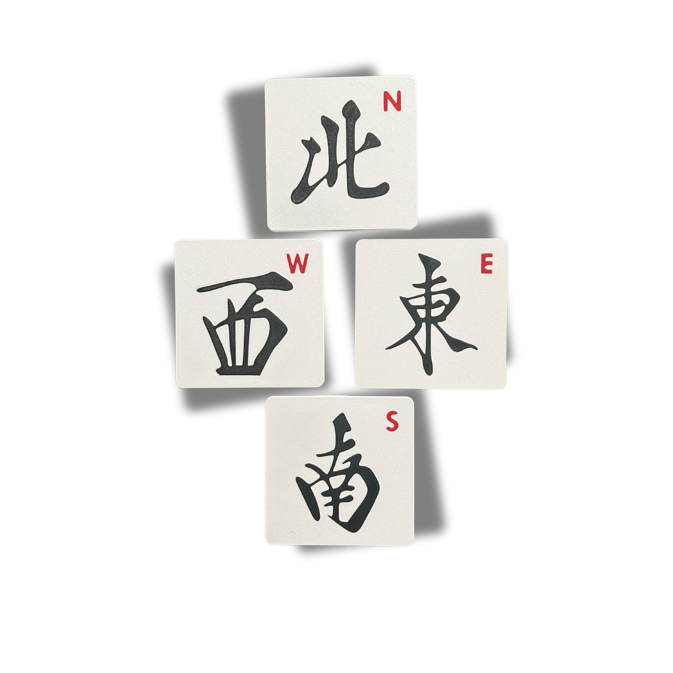 Artful 3D Mahjong North coaster protects surfaces during game night.