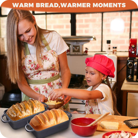 Articasting bread pan for homemade bread with crisp crust