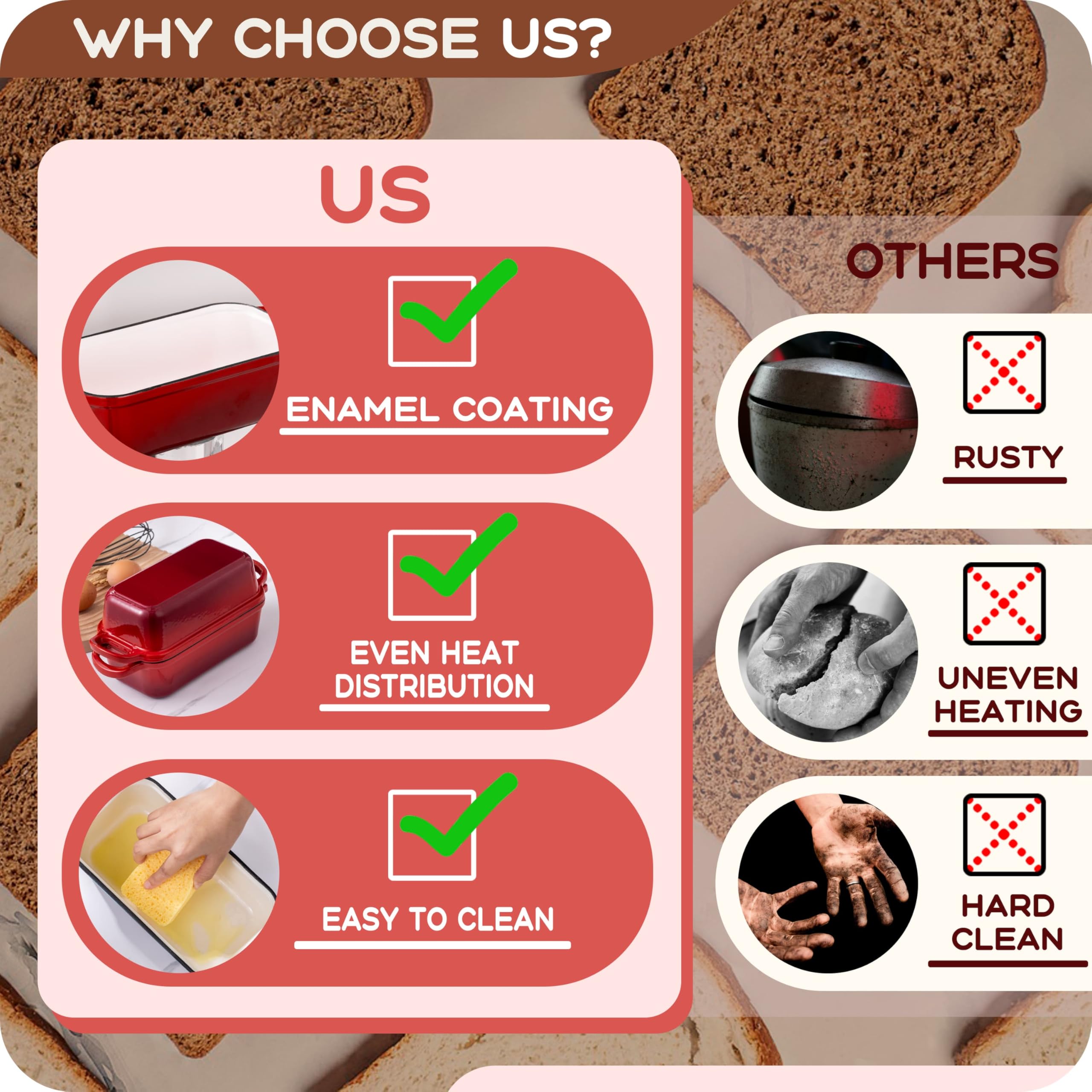 Articasting loaf pan yields crisp crust ideal for sourdough loaves.